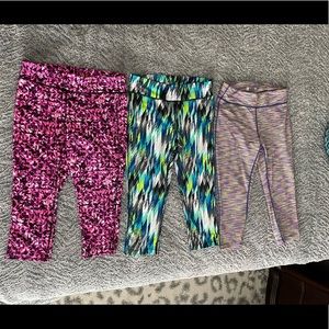 3 Pairs Xersion Capri Fitted Workout Pants Size Medium